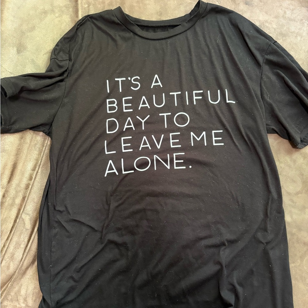 Black Short Sleeve Tee with Bold Statement